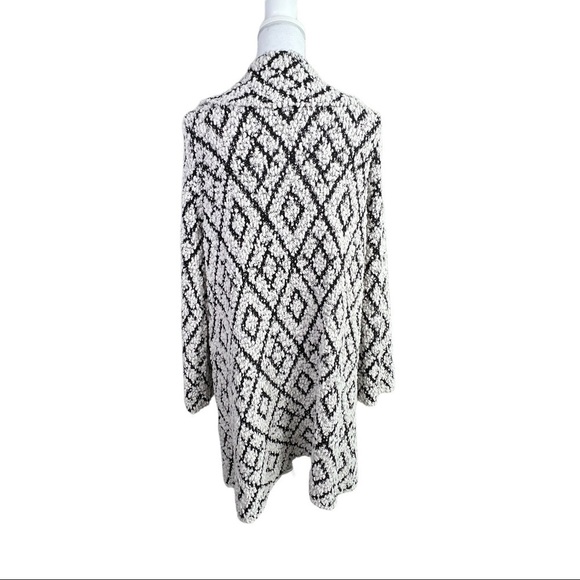 Solitaire by Ravi Khosla Anthropologie popcorn Knit Long open front Cardigan L - Picture 3 of 10